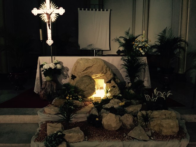 Easter Garden by night