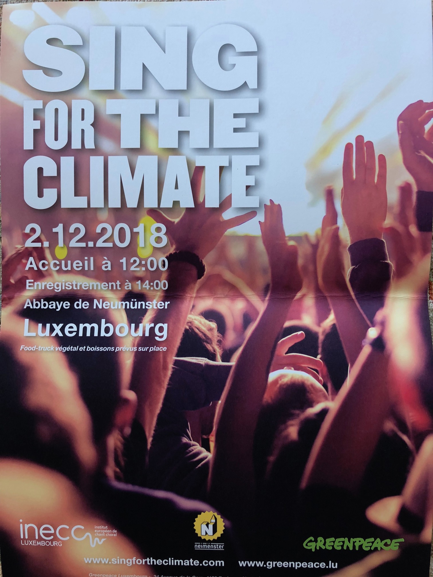 Sing for Climate poster